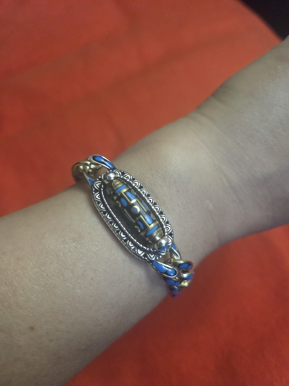 New Fashion High-end Lapis Lazuli Six Character Spell Nine Eye Bead Bracelet